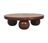 Chestnut Central Ball Table Chest of Drawers