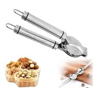 Chestnut Clip and Nut Cracker Tool - Stainless Steel 2-in-1 Nut Cracker with Tongs & Cutter, Heavy Duty Chestnut Opener for Pecan, Walnut, Hazelnut