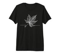 Chestnut Leaf Line Art Nature Lover Premium T-Shirt