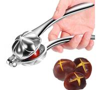 Chestnut Opener, Stainless Steel Nutcracker Chestnut Clip Peeler Chestnut Cutter Walnut Cracker Tool Walnut Chestnut Sheller Plier Opener Crusher for Kitchen