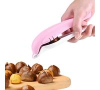 Chestnut Opener, TJ POP Dolphin Shape Chestnut Cracker, Stainless Steel Chestnut Cutter Tool for Kitchen, Hand Tools Nut Clip Peeler, Pink