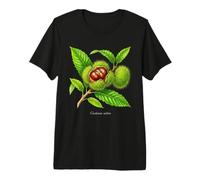 Chestnut Plant Illustration Castanea Sativa Premium T-Shirt