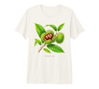 Chestnut Plant Illustration Castanea Sativa Premium T-Shirt