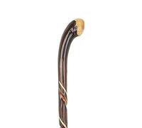 Chestnut Spiral Knob Stick