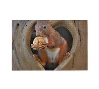Chestnut Squirrel1000 Piece Jigsaw Puzzles for Adults, Wooden Jigsaw Puzzle