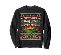 Chestnuts Roasting On An Open Fire Dumpster Fire Christmas Sweatshirt