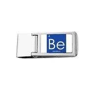 Chestry Elements Period Table Alkaline Earth Metal Beryllium Be Slim Money Clip Stainless Holder Pocket Wallet