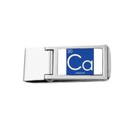 Chestry Elements Period Table Alkaline Earth Metal Calcium Ca Slim Money Clip Stainless Holder Pocket Wallet