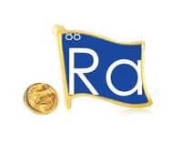 Chestry Elements Period Table Alkaline Earth Metal Radium Ra Golden Metal Flag Lapel Pin Badge