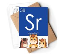 Chestry Elements Period Table Alkaline Earth Metal Strontium Sr Postcards Envelopes Cards Mailing Year Horse