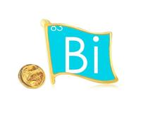 Chestry Elements Period Table Poor Metals Bismuth Bi Golden Metal Flag Lapel Pin Badge
