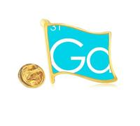 Chestry Elements Period Table Poor Metals Gallium Ga Golden Metal Flag Lapel Pin Badge