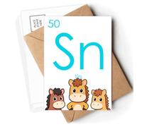 Chestry Elements Period Table Poor Metals Tin Sn Postcards Envelopes Cards Mailing Year Horse