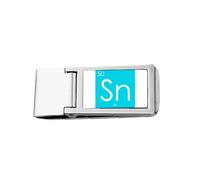 Chestry Elements Period Table Poor Metals Tin Sn Slim Money Clip Stainless Holder Pocket Wallet