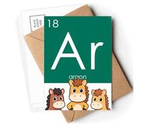 Chestry Elements Period Table Rare Gas Argon Ar Postcards Envelopes Cards Mailing Year Horse