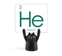 Chestry Elements Period Table Rare Gas Helium He Memo Holder Cartoon Black Cat Stand Decoration