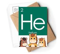 Chestry Elements Period Table Rare Gas Helium He Postcards Envelopes Cards Mailing Year Horse