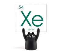 Chestry Elements Period Table Rare Gas Xenon Xe Memo Holder Cartoon Black Cat Stand Decoration