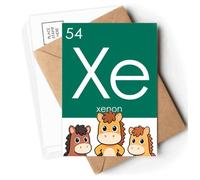 Chestry Elements Period Table Rare Gas Xenon Xe Postcards Envelopes Cards Mailing Year Horse