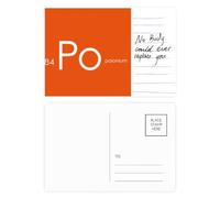 Chestry Elements Period Table Semetal Polonium Po Postcard Card Important Person Anniversary