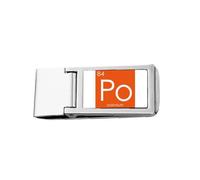 Chestry Elements Period Table Semetal Polonium Po Slim Money Clip Stainless Holder Pocket Wallet