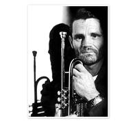 Chet Baker Poster 50 x 70 cm Black and white Wall art Wall decor