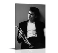 Chet BakerPoster Canvas Classic Decoration Waterproof Fading Mural Art Universal Decoration Painting Give Friend Teacher Gift08x12inch(20x30cm) Frame-style