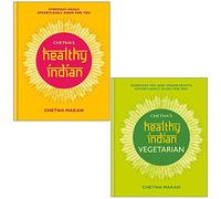 Chetnas Healthy Indian and Vegetarian By Chetna Makan 2 Books Collection Set