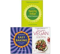 Chetna's Healthy Indian Vegetarian [Hardcover], Chetna's Easy Baking [Hardcover] & Go Lean Vegan 3 Books Collection Set