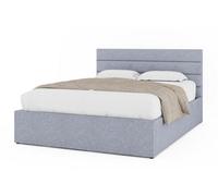 Chettle Grey Fabric Ottoman Bed Double Size Frame 4Ft6