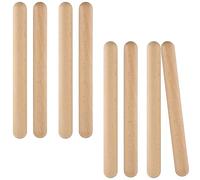 CHEUKYIU 8 Pieces 20 cm Pieces Tonewood Instrument Rhythm Sticks Set Made of Wood for Schools, Bands, Professionals or Beginners of All Styles, Unpainted