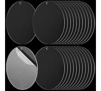 CHEUKYIU Acrylic Discs, 24 Pcs Pack, 10 cm Diameter, 2 mm Thick, Transparent, for Painting, Crafts, Product Display, Home and Office
