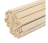 CHEUKYIU Bamboo Wooden Sticks, Pack of 80, 40 cm x 0.9 cm x 0.2 cm, for Crafts Projects