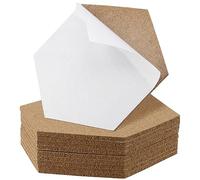 CHEUKYIU Cork Board Tiles, Pack of 10 Self-Adhesive Hexagonal 6 mm Cork Boards, Wood Color, Wall Decoration, DIY Projects, Home Decoration