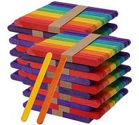 CHEUKYIU Pack of 1000 Colourful Wooden Sticks, Colourful Ice Sticks Wooden Spatulas Ice Sticks Ice Sticks Wood for Crafts Stirring Wooden Sticks Ice Sticks Wooden Sticks for Craft Homemade DIY Model