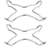 CHEUKYIU Pack of 2 Gas Hob Attachment Ring, Gas Stove Cross, Gas Hob Attachment Stainless Steel, Gas Hob Attachment Plate, Gas Stove Attachment Grid, for Kitchens, Gas Stoves, Ovens, Camping Stoves,