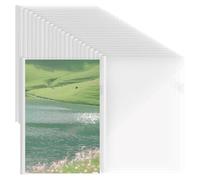 CHEUKYIU Pack of 60 A4 Sliding Bar Binder, Transparent A4 Document Folder with Sliding Binder, Plastic Report Covers, Folder Slider for Home, Office, Documents