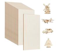 CHEUNGR 20 Pack Balsa Wood Sheets, 200x100x2mm Unfinished Plywood Sheet, Thin BalsaWood Board for Crafts, Painting, Engraving, Model Making and Home Decor