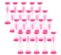 CHEUNGR 20Pcs 5 Minute Sand Timers, Pink Hourglass Sand Clock for Home, Office, Decoration, Toothbrush Timer, Kitchen Timer