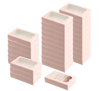 CHEUNGR 30 Pack Pink Cookie Boxes with Window, 18 x 11 x 4 cm Bakery Boxes Cake Containers for Muffins, Small Cakes, Donuts, Cupcakes, Pastries and Cookies