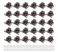 CHEUNGR 30 PCS Double Roller Catch, Cupboard Cabinet Door Latch Stainless Steel Twin Roller Closet Catches with 120 Screws for Wardrobe Furniture, Antique Bronzed