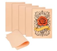 CHEUNGR 3mm Tattoo Practice Skin, 6 Pcs A4 Size 20×30cm Silicone Fake Skin, Blank Double Sides Tattoo Skins for Beginners and Artist