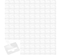 CHEUNGR 600PCS Clear Sticky Hanging Tabs, 1.57"x1.77" Slot Hole Hang Tabs, Self Adhesive Folding Hang Tabs Hooks for Small Sale Items Store Retail Display