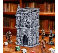 CheurYae Castle Dice Tower,Resin Dice Rolling Tower,Dragon Dice Tower Portable,Dice Tower for DnD RPG,Gifts for Player (Dice Not Included)