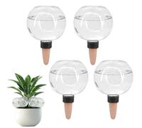 CheurYae Plant Watering Globes,500 ML Large Capacity Se-lf Plant Watering Devices with Terracotta Spikes,Water Dripper Globes for Indoor Outdoor Balcony Dormitory (4)
