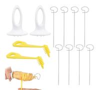 CheurYae Potato Spiral Cutter Set,Potato Tower Cutter,Manual Vegetable Spiral Cutter,Potato Twister Sapiral Cutter Reusable for Cucumber, Carrot,Potato Tower,Fried,Barbecue, Party, Camping