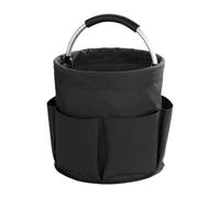 CheurYae Tool Bag,Collapsible Garden Small Tools Bag,Portable Multi Cleaning Organiser Caddy,Bucket Tool Bag with Handle (black)