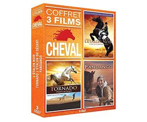 Cheval n° 1-Coffret 3 Films Noir + Tornado-L'étalon du désert + Fandago