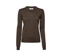 Chevalier - Women's Blaise V-Neck Merino Pullover - Merino jumper size 36, brown