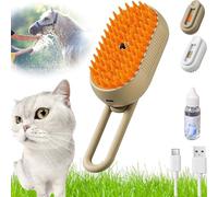 Chevaroo-Chevaroo Horse Steam Brush,2025 Chevaroo 3-In-1 Self-Cleaning Steam Pet Brush For Shedding,Chevaroo Steam Brush Silicone Bristle Head 360° Rotating Pet Steam Brush (B)